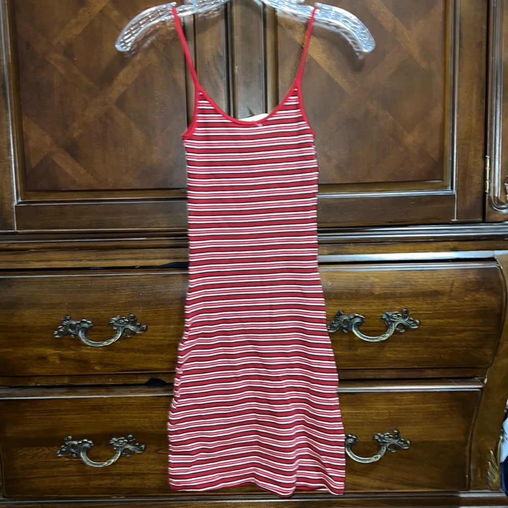 Brandy Melville Red Striped Dress